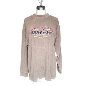 Moss Green Whistler Resort Fuzzy Sweatshirt